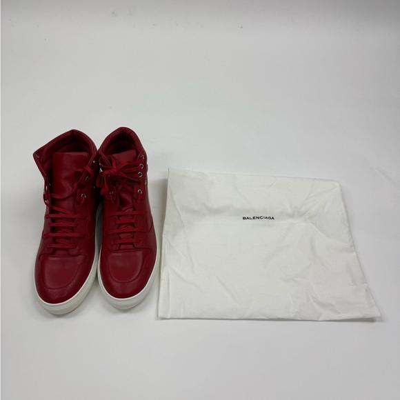 Balenciaga Red High-Top Sneakers - Picture 6 of 6